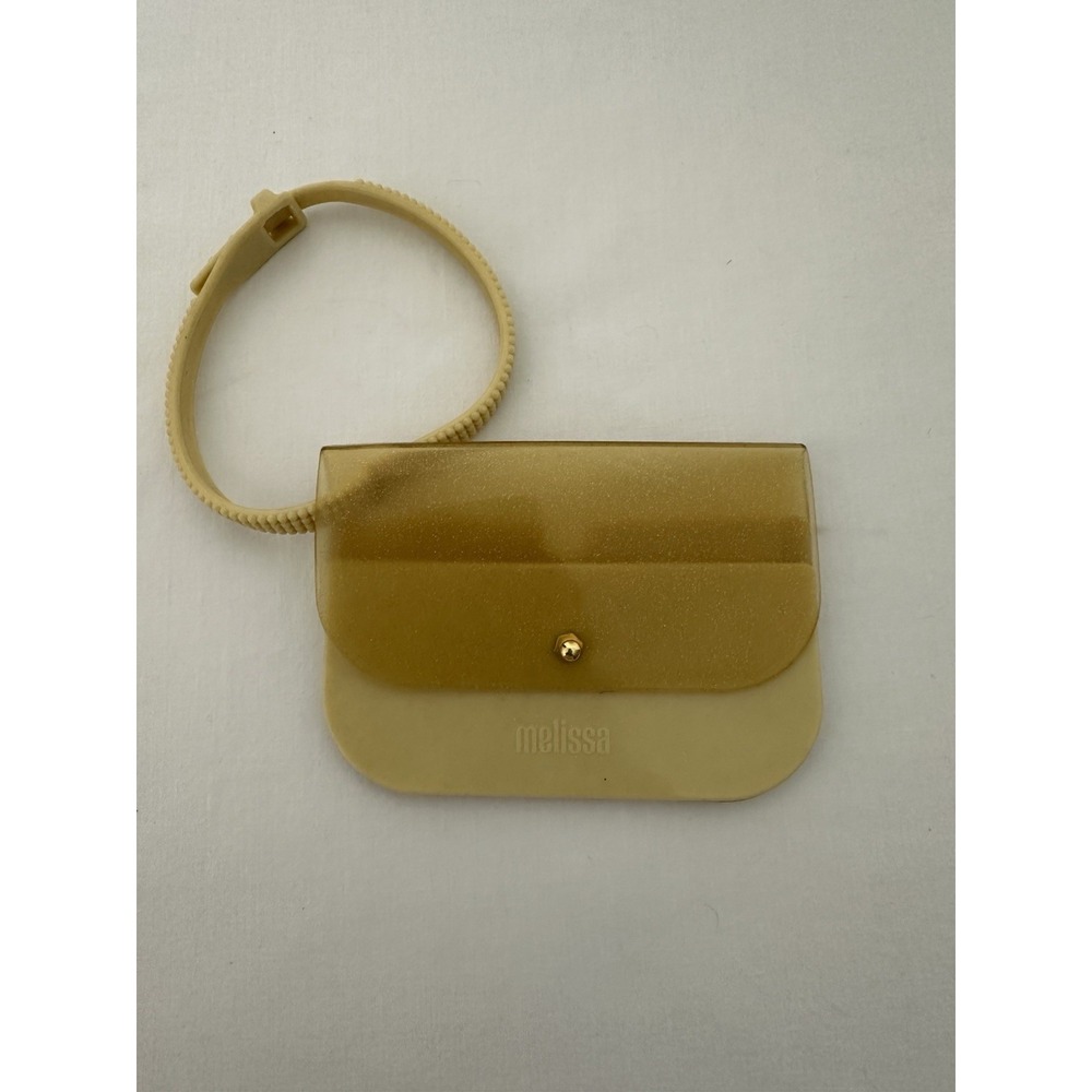 Melissa "Jelly" Style‎ Wristlet Wallet Yellow Gold Sparkle 5 X 4